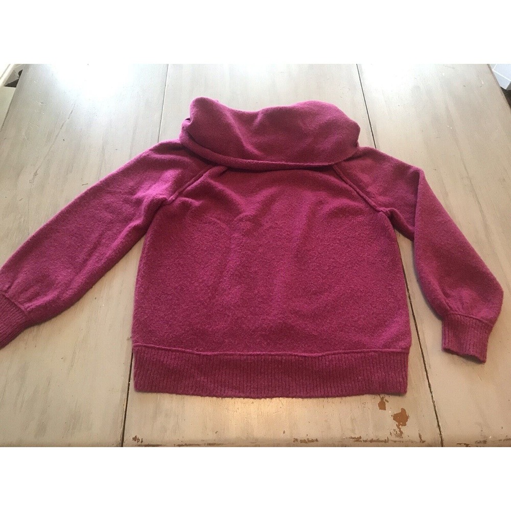 Free People Magic Orchid Echo Beach Oversized Cowl Neck Pullover Sweater Wool XS - Picture 1 of 11